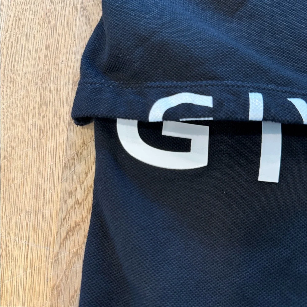 Authentic Givenchy Black Polo Shirt with White Accents - Picture 9 of 12
